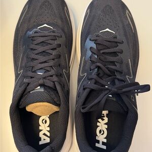 Hoka Black and White Athletic Shoes